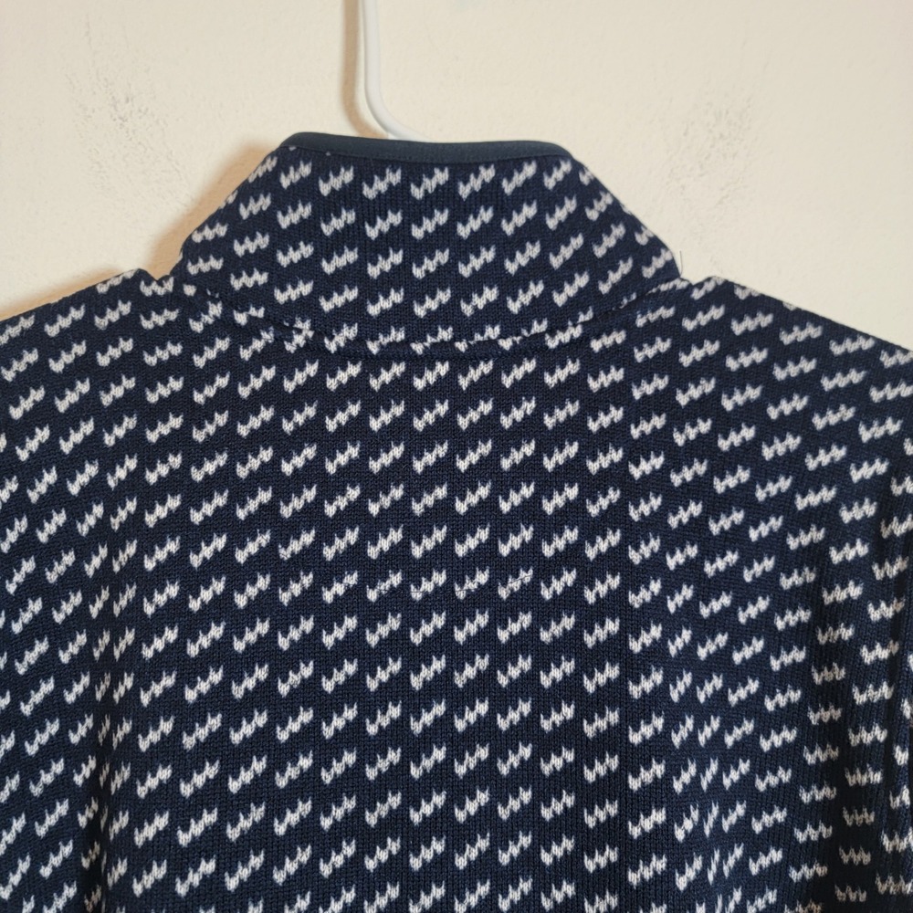 L.L. Bean XL Tall Sweater Fleece Pullover Birdseye T Snap Blue EUC Lounge Casual - Picture 7 of 12
